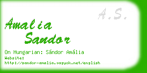 amalia sandor business card