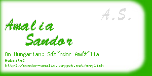 amalia sandor business card